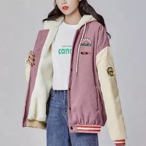 [하프클럽/]겨울용 두툼한 캐주얼 점퍼 연블루 연핑크 아우터