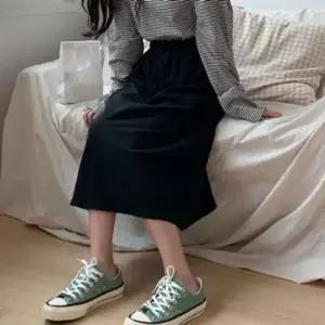 [하프클럽/]여성용 밴딩 면 롱 스커트 데일리 치마 3컬러