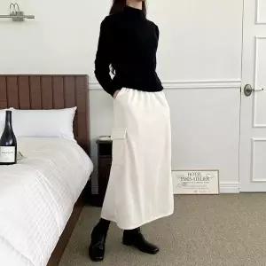 [하프클럽/]골덴 포켓 작업용 카고 미디 스커트