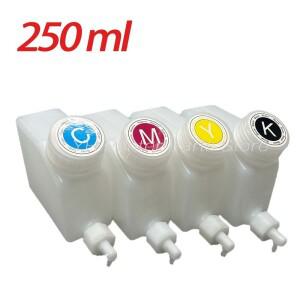 CMYK DTG DTF CISS 엡손 L1800 화이트 잉크 탱크, 연속 공급 시스템, 미마키 롤랜드 UV 프린터 i용, 250ML
