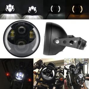 바이크 오토바이 5.75인치 LED 헤드라이트/하우징 할리 스포스터 아이언 883 다이나 트라이엄프 스트리트