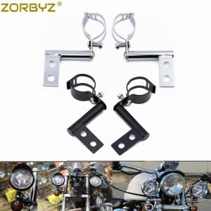 ZORBYZ 세트 바이크 오토바이 차례 신호 빛 운전 통과 스포트 안개 라이트 바 28-41mm 포크 튜브 마운트 브