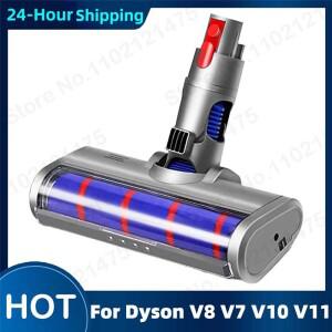 다이슨 호환 V8 V7 V10 V11 V15 진공청소기용 모터식 바닥 브러시 헤드 도구 액세서리, 소프트 스위퍼 롤러