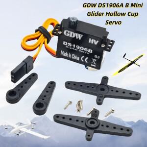 GDW DS1906-A 고속 올메탈 디지털 미니 스티어링 기어, 2.2kg, 8.4V, 0.1 초 글라이더, DLG F3K, 8g, KST