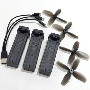 X226 브러시리스 드론 RC 쿼드콥터 예비 부품 3.7V/1800mAh 리튬 이온 배터리(3in1 충전 와이어 + 블레이