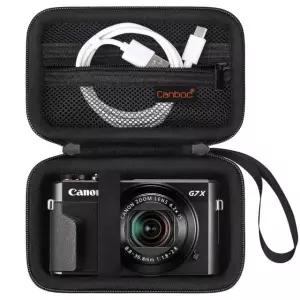 캐논 파워샷 G7 X Mark III / G7X II 디지털 4K 브이로그 카메라용 캔복 카메라 케이스, 포인트 앤 샷 비디오 가방, 지퍼 메시 포켓, USB 케이블, 배터리,