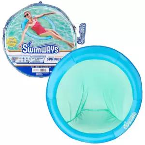 SwimWays 스프링 플로트 프리미엄 파파산 수영장 라운지, 15세 이상의 빠른 인플레이션으로 풍선 2 Papasan Blue (New Versi