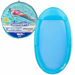 SwimWays 스프링 플로트 프리미엄 해먹 풀 라운지, 15세 이상 빠른 인플레이션, 스카이 블루