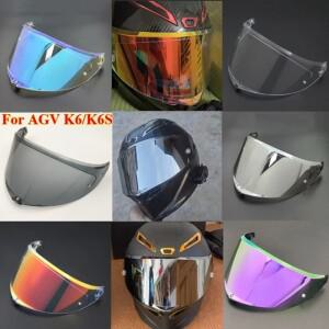 AGV K6/K6S용 헬멧 페이스 실드 바이저 윈드실드 UV 보호 변색 블랙 렌즈 바이크 오토바이 액세서리