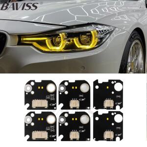 CSL 옐로우 엔젤 아이 DRL LED 보드 2016-2019 BMW 호환 F30 F31 LCI 320i 헤드 라이트 주간 러닝 레드