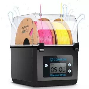 컴그로우 3D 프린터 필라멘트 건조기 박스, 보관함, 프린팅 중 건조 유지, 1.75mm/2.85mm PLA ABS 소재, 탈수기, 스풀 홀더와 호환 가능 Black 1 kg