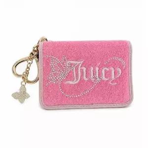 Juicy Couture Wing It Card 케이스 지갑 Key체인, Pink Lemonade, 라인스톤 Logo, 스냅 클로저, ID 홀더_1