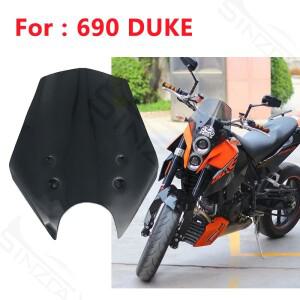 KM 690 DUKE 2008 바이크 오토바이 액세서리 윈드쉴드 윈드스크린 윈드 디플렉터 바이저 블랙