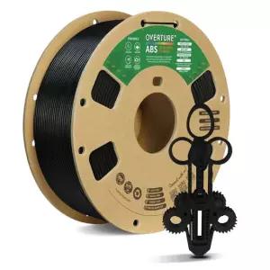 Overture ABS 필라멘트 1.75mm, 고강도 및 내열 3D 프린터 필라멘트, 낮은 뒤틀림, 뛰어난 내구성, 1kg (2.2파운드) 골판지 스풀, 고정밀 + /- 0.02m