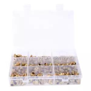 Flexman 160Pcs 황동 그리스 니플, 저크 니플 피팅은 대부분의 자동차, 오토바이, 트럭 농장 및 산업용으로 적합합니다