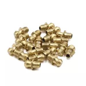 WELDRIC 그리스 니플 4-40pcs M6 스레드 1mm 피치 황동 스트레이트 45도 90도 오토바이용 피팅(45도, 30pcs) 4pcs 45 Degree