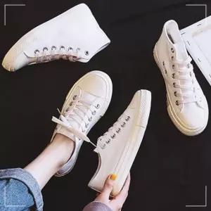 캐주얼 하이탑 신발 캔버스 올화이트 여성 단화 KWE2EEAD