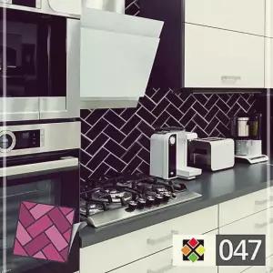 데코 시트지 diy 타일 갈매기 47 벽돌 검정색 스티커 R2W8B36184