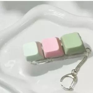 키캡 3구 LED 키홀더 스트레스 풀기 열쇠고리 키보드