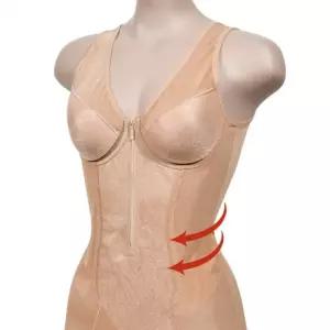 혜명마트 (럭센스)바디 볼륨과 라인을 살린 플라워포인트 디자인 여성 지퍼올인원 복부압박복 보정속옷 지