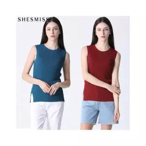 하객룩 데일리룩 골지 슬리브리스 니트 탑