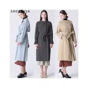 봄신상 오피스룩 미니멀 스탠드 카라 트렌치코트