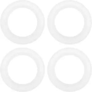 YINETTECH 4pcs 욕조 싱크대 팝업 플러그 캡 와셔 씰 43.5 x 28.5mm 실리콘 링 개스킷 바닥 배수 씰이 세면대 플러그와 폐기물에 맞습니다