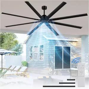 HVLS 96인치 산업용 천장 선풍기 초대형 상업용 대형 어시드 알루미늄 블레이드 8개 리버서블 DC 모터 6단