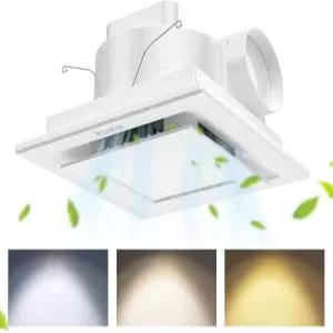 3CCT LED 조명이 장착된 테산시 욕실 배기 팬 초조용한 1.0 손 100 CFM의 효과적인 환기 다락방 접근