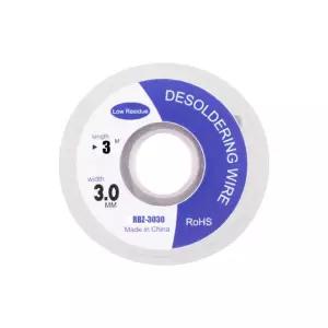 납땜 제거 브레이드 용접 제거기, 심지 와이어 리드 코드 플럭스 BGA 수리 도구, 3mm 3mm 3m