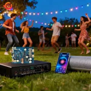 블루투스 증폭기 보드 2x25W 출력 고저주파 조정 가능한 전력 모듈 DC 6.6V-8.4