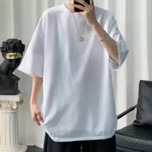 여름 캐주얼 남친룩 베이직 무지 티셔츠 오버핏 코디