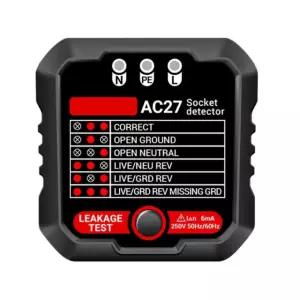 디지털 소켓 테스터 스마트 전압 감지기 RCDTest Outlet Checker- US/E White US Plug