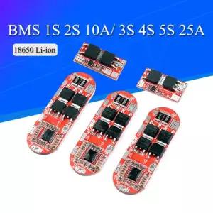 Bms 1s 2s 10a 3s 4s 5s 25a 18650 리튬 이온 Lipo 배터리 보호 1S BMS 10A 4.2V