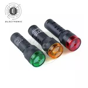 DC12V 24V 110V AC 220V LED 깜박이는 경보 표시기 부저 신호음, 빨간색 AC 220V Green