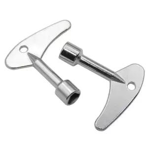 2PC 실버 내부 삼각형 키 렌치 가정용 엘리베이터 수량계 전기 제어 캐비닛 미터 밸브 2pc Key wrench