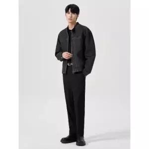 에잇세컨즈 4WAY STERETCH 테이퍼드 밴딩 슬랙스 블랙 424821LY45 45