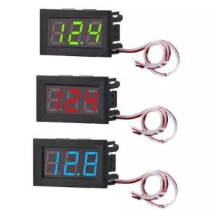 LED 디지털 DC 전압계 0.56 인치 3 선 DC0V-30V 게이지-역방향 연결 보호 green China Mainland
