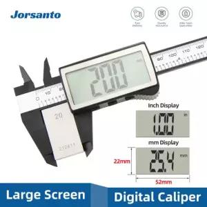 Pachymeter 디지털 캘리퍼스 플라스틱 버니어 목공 도구 두께 게이지 측정 구경 전자 Caliper Black 100