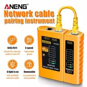 ANENG M469D 케이블 LAN 테스터, 네트워크 RJ45 RJ11 RJ12 CAT5 M469D Black