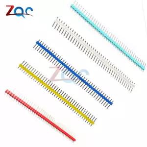 40 핀 1x40P 수 파손 가능 헤더 스트립 10 개, 2.54mm 피치 커넥터, 파란색 노란색