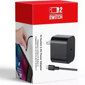 스위치 2 충전기(33FT/M USBC 케이블 코드 ) 60W AC 전원 어댑터 4K TV 도크 및 PD 30 지원 64 코노솔과 호환되는 공급 장치 3.3FT