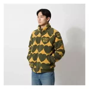 휴먼메이드 FW25 남성 하트 플리스 자켓 HM30JK026 OLIVE DRAB