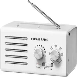 AM FM 라디오 휴대용 의 수신 큰 스피커 뛰어난 사운드 가정용 야외 사무실 책상/장식용 소형 을 위한 선물로 전원이 공급되는 벽 배터리에 상품 트랜지스터 플러그