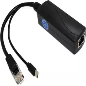 기가비트 USB PoE 스플리터 5V 24A IEEE 8023af 표준 0/00/000Mbps ( 파이 4 WiFi 태블릿 이더넷 어댑터를 통한 5V 2.4A Micro USB