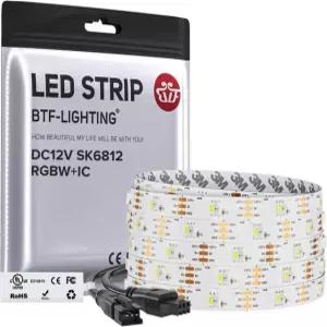BTFLIGHTING SK682(유사 WS282B) UL RGBW RGB+쿨 화이트(6000K) 개별 주소 지정 가능 2V 64FT 30LED/m 16.4FT 150LED IP30
