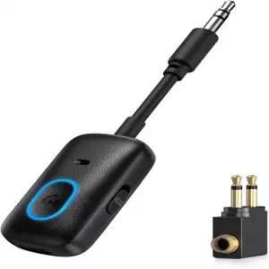 차량용 Olipiter Bluetooth 54 어댑터 핸즈프리 통화가 가능한 2in 보조 송신기 및 수신기 80° 스위블 무선 오디오 스피커 홈 스테레오