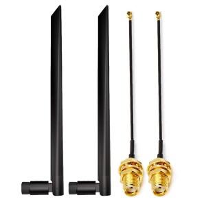 2pcs 433Mhz 안테나 SMA Male 커넥터 + Meshtastic과 호환되는 15cm I-P-E-X1 케이블. LoRa 헬륨 광부 스마