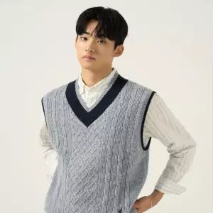 빈폴 멘 케이블 베스트 그레이 BC5951C233 LL C