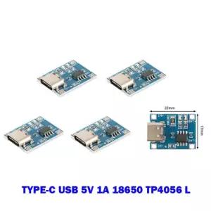 TYPE-C 리튬 배터리 충전기 모듈 충전 보드, USB 5V 1A 18650 TP4056 1pcs